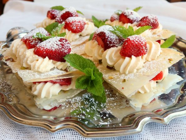 Strawberry Filo Stacks