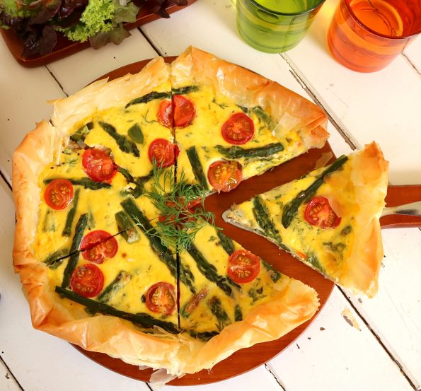 asparagus filo tart