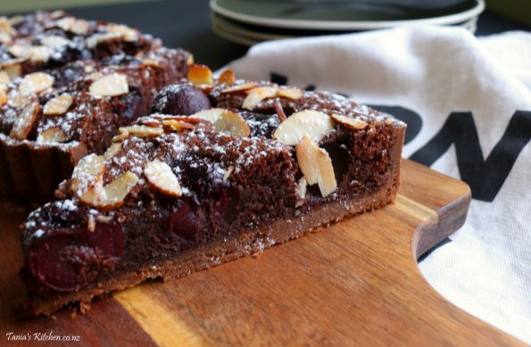 cherry & chocolate frangipane tart