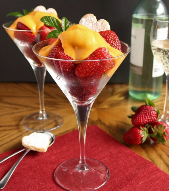 Moscato d'Asti Zabaglione with Strawberries