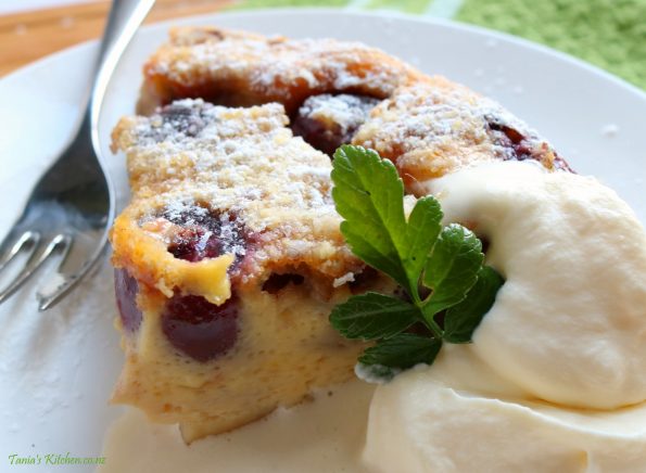 cherry & pistachio clafoutis