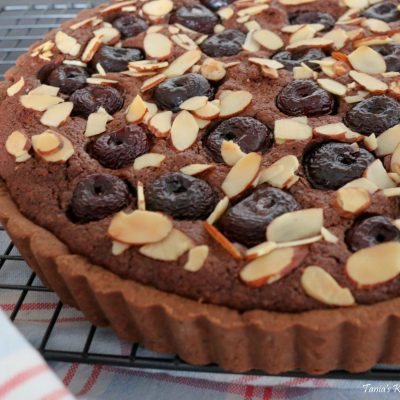 cherry & chocolate frangipane tart