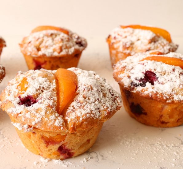 Peach & Raspberry Muffins