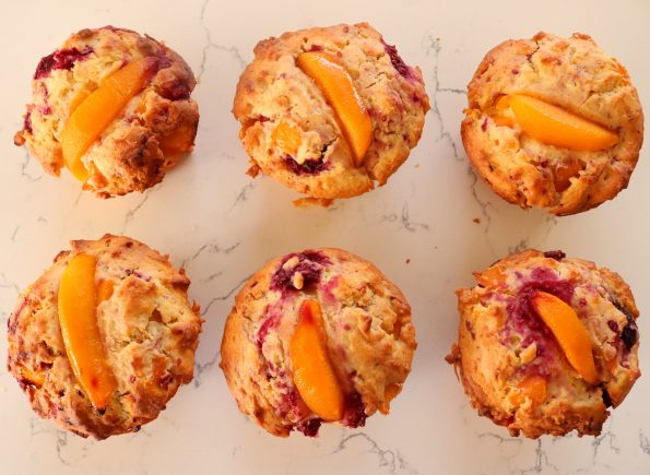 Peach & Raspberry Muffins