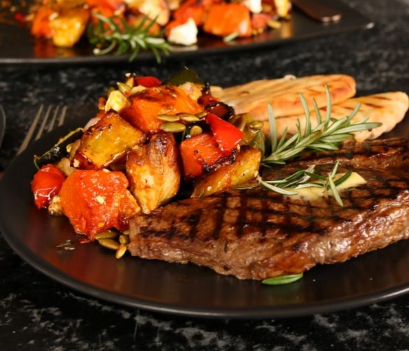 Roast Vegetable Salad with Maple Dressing