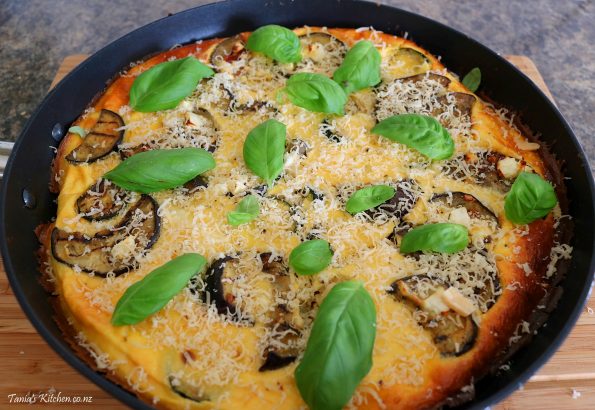 eggplant & zucchini frittata