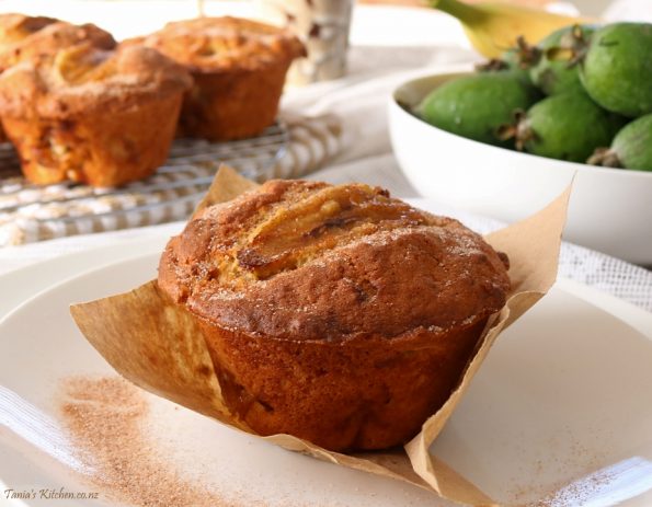 feijoa & banana muffins