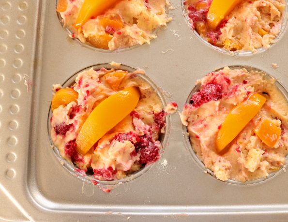 Peach & Raspberry Muffins