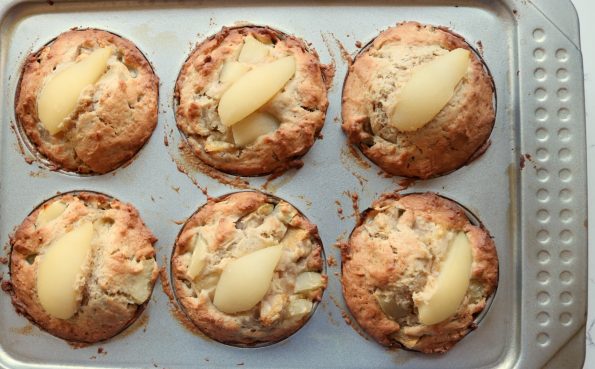 Spiced, Feijoa & Pear Muffins