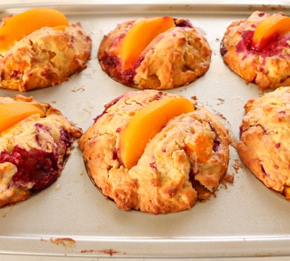 Peach & Raspberry Muffins