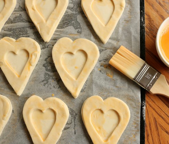 raspberry puff hearts