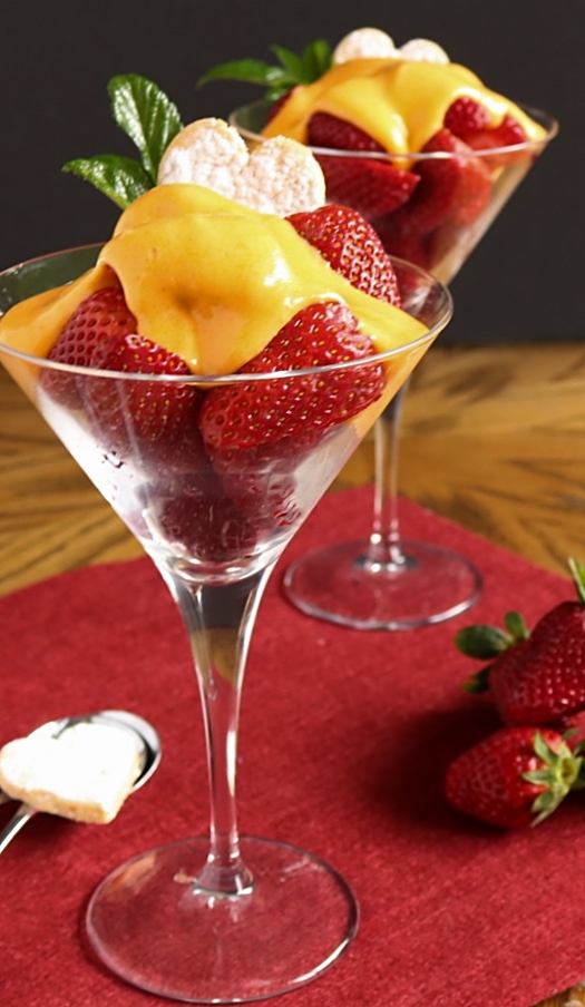 Moscato d'Asti Zabaglione with Strawberries