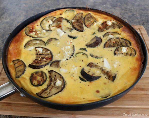 eggplant & zucchini frittata