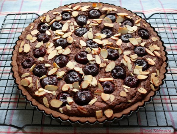 cherry & chocolate frangipane tart