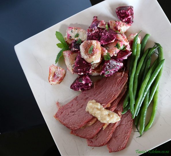 roast beetroot & potato horseradish salad