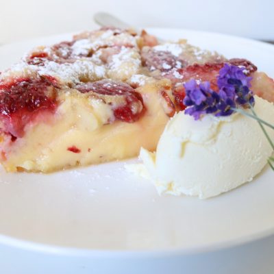 strawberry & almond clafoutis