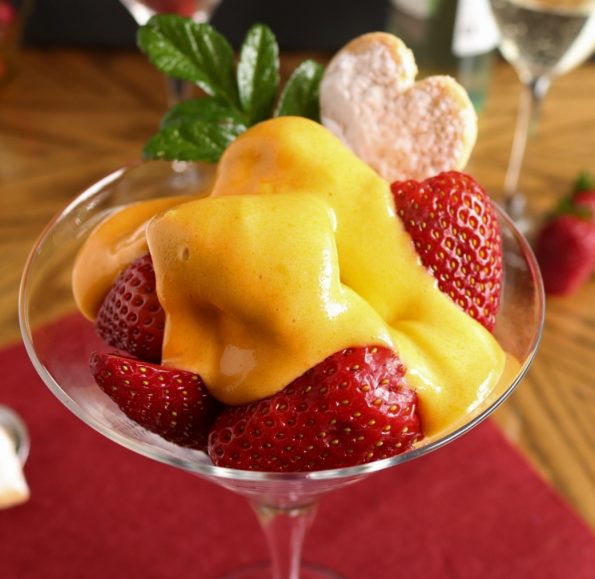 Moscato d'Asti Zabaglione with Strawberries