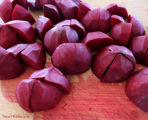 roast beetroot & potato horseradish salad