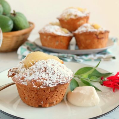 Spiced, Feijoa & Pear Muffins