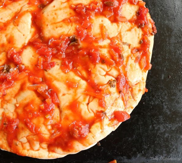 prawn & chorizo pizza