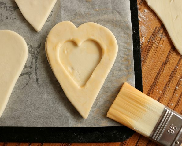 raspberry puff hearts