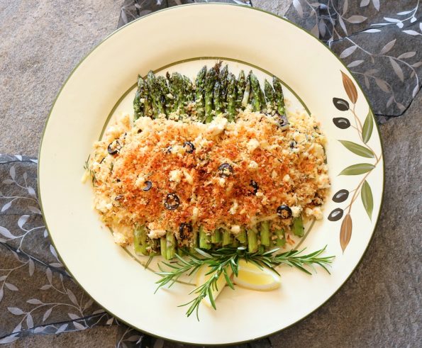 Chargrilled Asparagus under a Parmesan Crumb