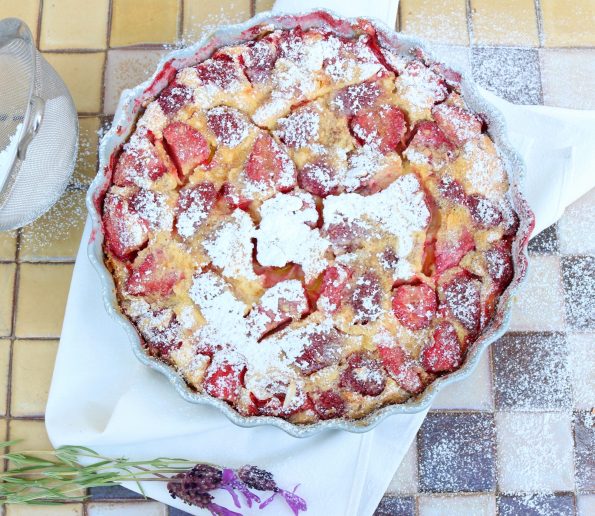 strawberry and almond clafoutis