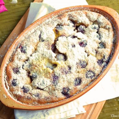 cherry & pistachio clafoutis