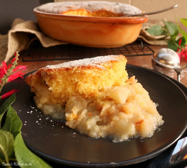 Feijoa & Apple, Almond Sponge Pudding