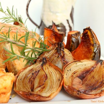 Balsamic Roasted Brown Onions